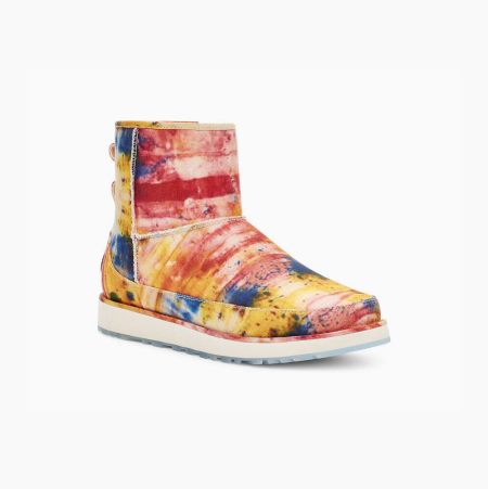 UGG X Ovadia Classic Mini Tie Dye Multicolor Slippers for Men (RPGH46538)